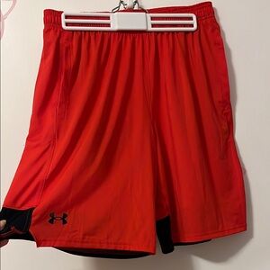 Under Armour Men's Vibrant Red Athletic Shorts
